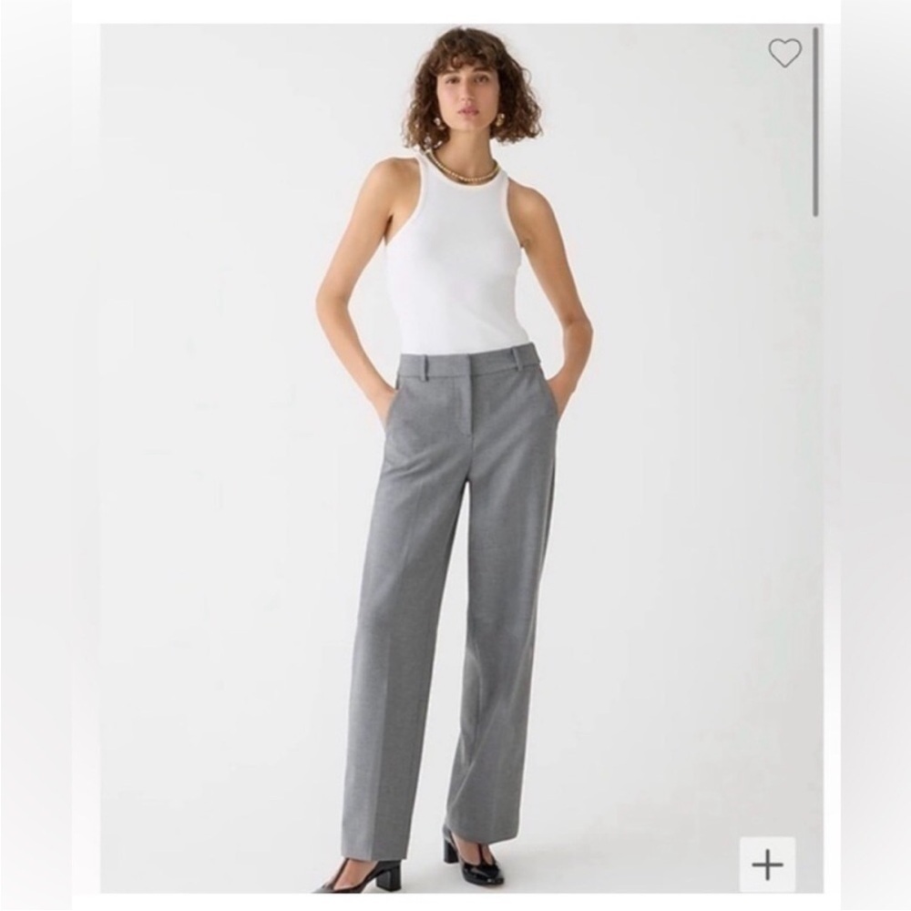 J Crew Sydney gray wide leg trouser pants size 16 NWT